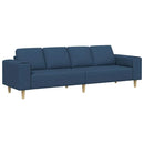 vidaXL Nappali Kanapé Kék 250 x 77 x 76 cm Poliészter