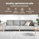vidaXL Nappali Kanapé Felhőszürke 250 x 77 x 76 cm Poliészter
