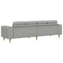 vidaXL Nappali Kanapé Felhőszürke 250 x 77 x 76 cm Poliészter