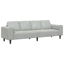 vidaXL Nappali Kanapé Világosszürke 250 x 77 x 76 cm