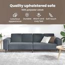 vidaXL Nappali Kanapé Sötétszürke 250 x 77 x 76 cm
