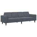 vidaXL Nappali Kanapé Sötétszürke 250 x 77 x 76 cm
