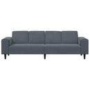 vidaXL Nappali Kanapé Sötétszürke 250 x 77 x 76 cm