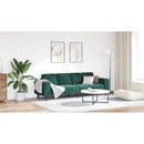 vidaXL Nappali Kanapé Sötétzöld 250 x 77 x 76 cm