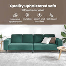 vidaXL Nappali Kanapé Sötétzöld 250 x 77 x 76 cm