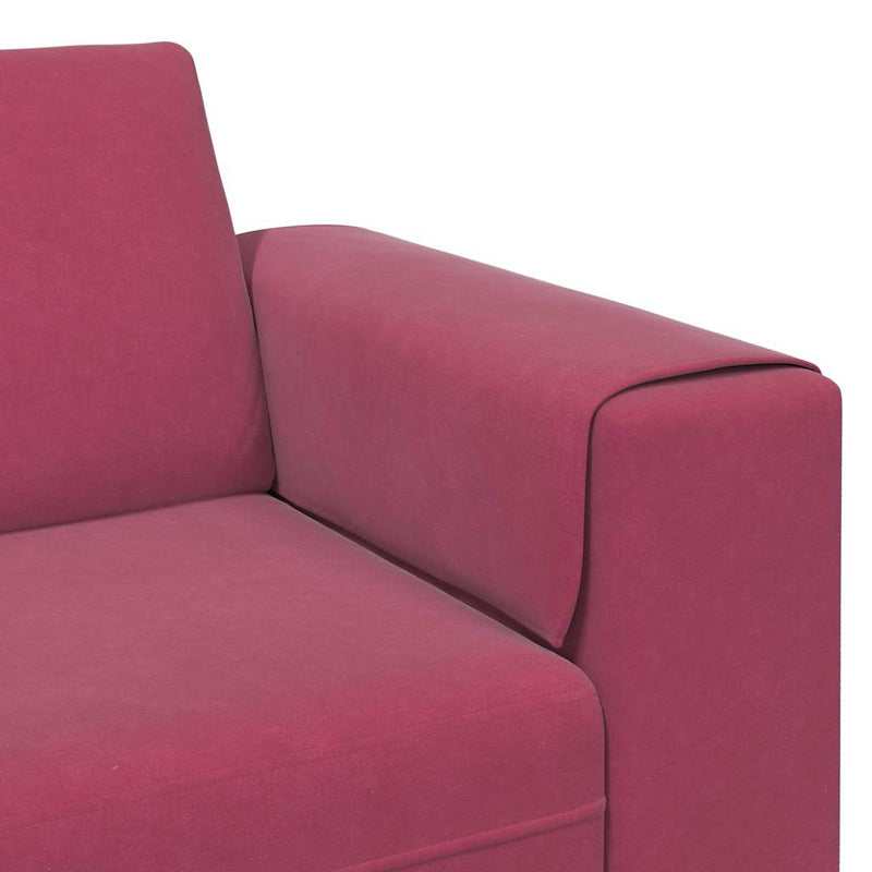 vidaXL Kanapé Szett bordó Bársony