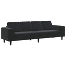 vidaXL Nappali Kanapé Fekete 250 x 77 x 76 cm