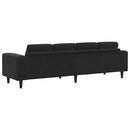 vidaXL Nappali Kanapé Fekete 250 x 77 x 76 cm