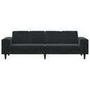 vidaXL Nappali Kanapé Fekete 250 x 77 x 76 cm