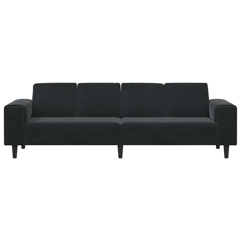 vidaXL Kanapé Szett Fekete Bársony
