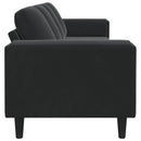 vidaXL Nappali Kanapé Fekete 250 x 77 x 76 cm