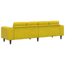 vidaXL Nappali Kanapé Sárga 250 x 77 x 76 cm
