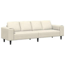 vidaXL Nappali Kanapé Krém 250 x 77 x 76 cm