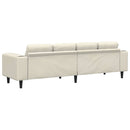 vidaXL Nappali Kanapé Krém 250 x 77 x 76 cm