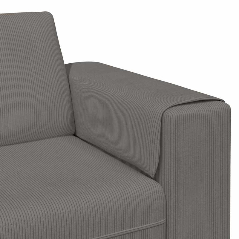 vidaXL Szövet kanapé párnával Világosszürke 208 cm Bársony anyag
