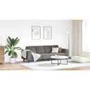 vidaXL Kanapé Világosszürke 250 x 77 x 76 cm Bársonyos szövet