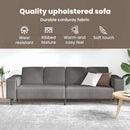 vidaXL Kanapé Világosszürke 250 x 77 x 76 cm Bársonyos szövet