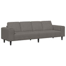 vidaXL Kanapé Világosszürke 250 x 77 x 76 cm Bársonyos szövet