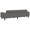 vidaXL Kanapé Világosszürke 250 x 77 x 76 cm Bársonyos szövet