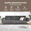 vidaXL Kanapé Sötétszürke 250 x 77 x 76 cm Bársonyos szövet