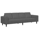 vidaXL Kanapé Sötétszürke 250 x 77 x 76 cm Bársonyos szövet