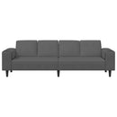 vidaXL Kanapé Sötétszürke 250 x 77 x 76 cm Bársonyos szövet