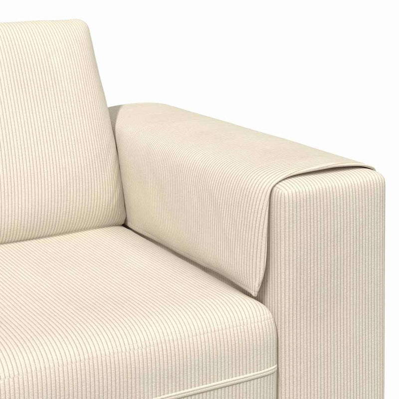Szövet kanapé párnával Krém 208 cm Bársony anyag