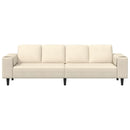 vidaXL Szövet kanapé párnával Krém 208 cm Bársony anyag