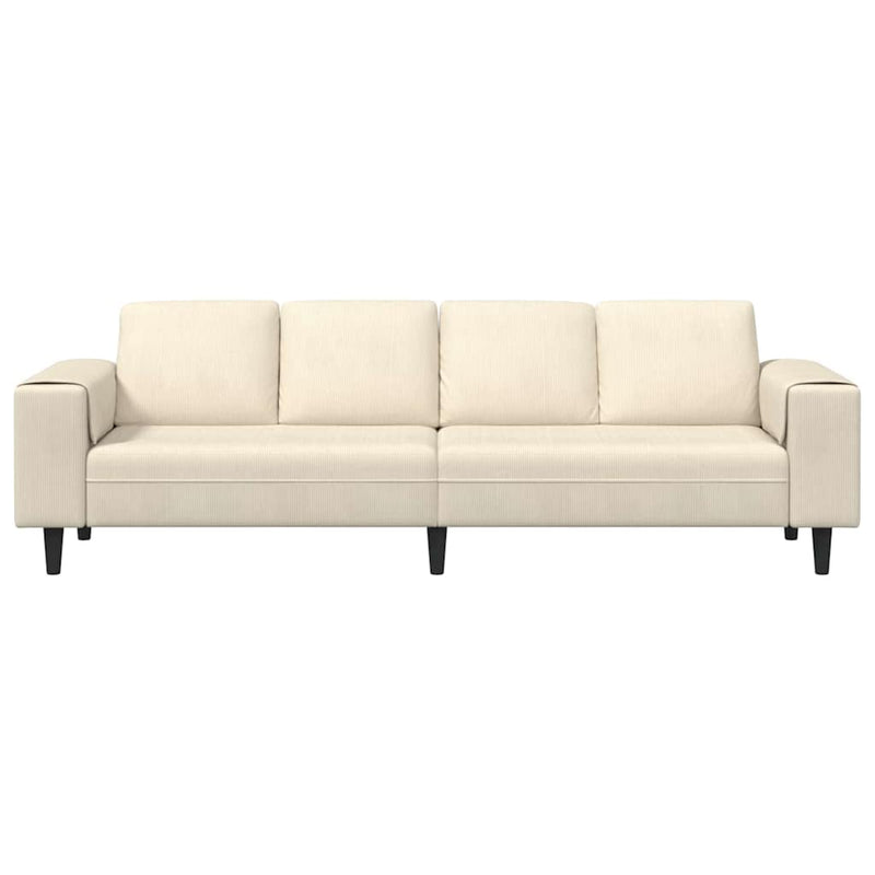 Szövet kanapé párnával Krém 208 cm Bársony anyag
