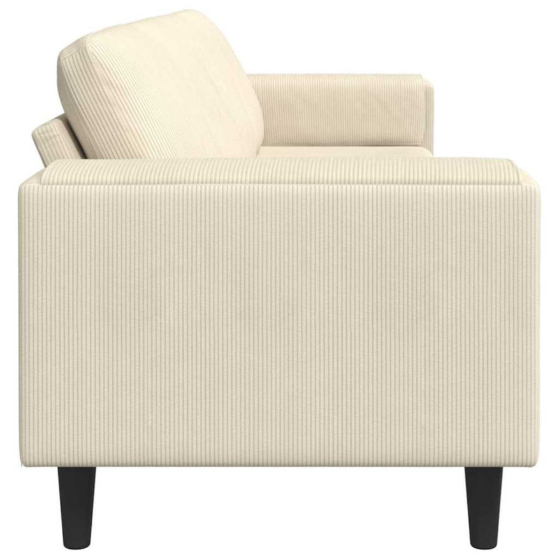 Szövet kanapé párnával Krém 208 cm Bársony anyag