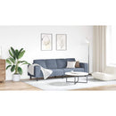 vidaXL Kanapé Kék 250 x 77 x 76 cm Bársonyos szövet