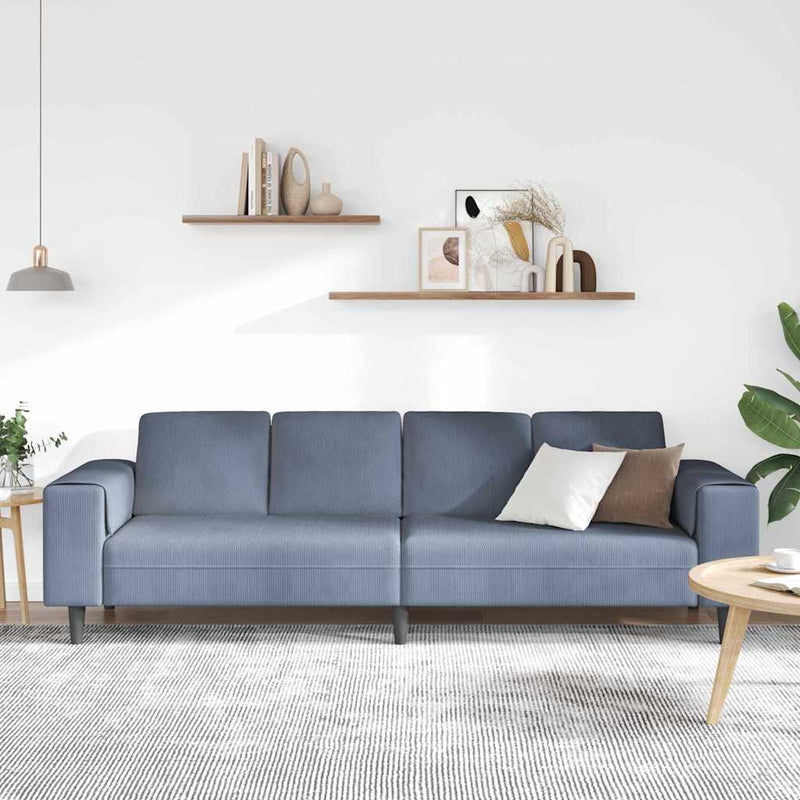 Szövet kanapé párnával Kék 208 cm Bársony anyag