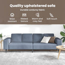 vidaXL Kanapé Kék 250 x 77 x 76 cm Bársonyos szövet