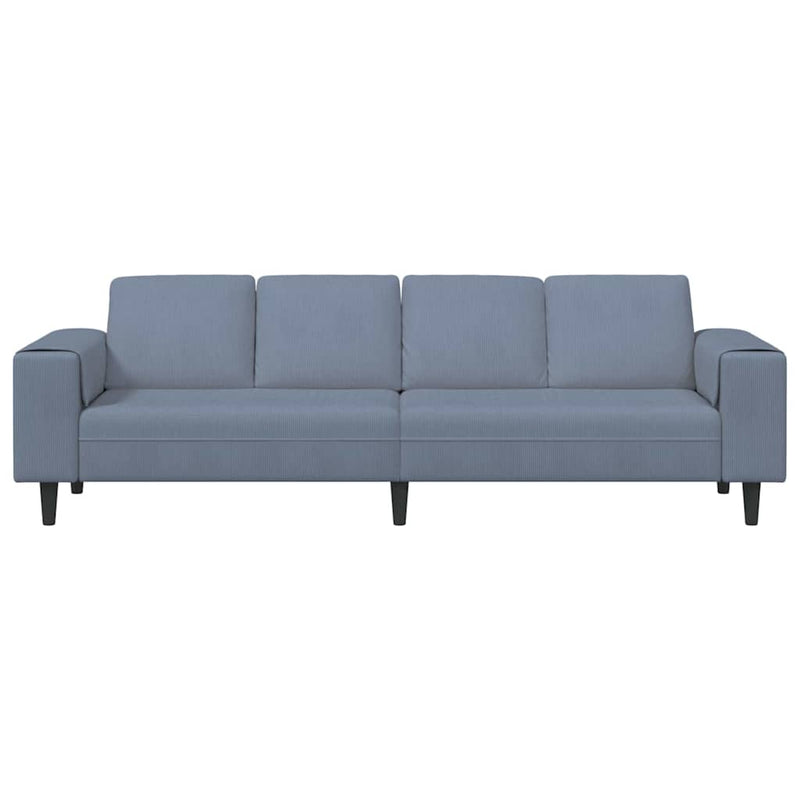 Szövet kanapé párnával Kék 208 cm Bársony anyag