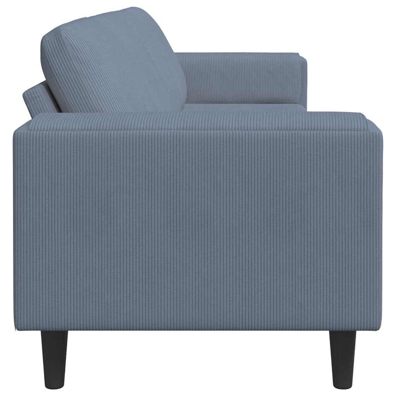 vidaXL Szövet kanapé párnával Kék 208 cm Bársony anyag