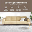 vidaXL Kanapé Szürke zöld 250 x 77 x 76 cm Bársonyos szövet