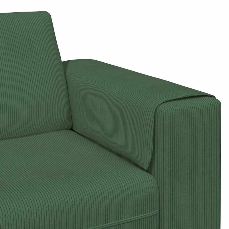 vidaXL Szövet kanapé párnával Sötétzöld 208 cm Bársony anyag