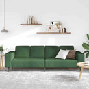 vidaXL Kanapé Sötétzöld 250 x 77 x 76 cm Bársonyos szövet