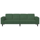 vidaXL Kanapé Sötétzöld 250 x 77 x 76 cm Bársonyos szövet