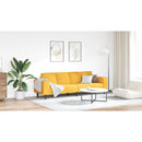 vidaXL Kanapé Világos sárga 250 x 77 x 76 cm Bársonyos szövet