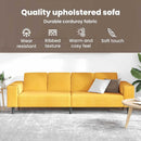 vidaXL Kanapé Világos sárga 250 x 77 x 76 cm Bársonyos szövet
