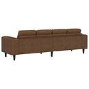 vidaXL Nappali Kanapé Barna 250 x 77 x 76 cm