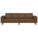 vidaXL Kanapé Szett Barna Műbőr velúr