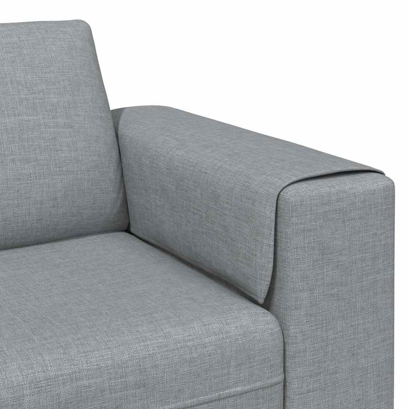 Kanapé Szett 3 pcs Világosszürke szövet