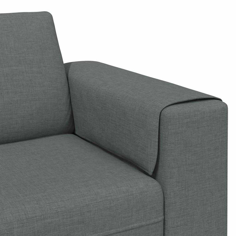 Kanapé Szett 3 pcs Sötétszürke szövet