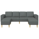 vidaXL Kanapé Szett Sötétszürke szövet