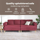 vidaXL Nappali Kanapé 3 pcs Bordó 250 x 188 x 76 cm Poliészter