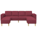 vidaXL Nappali Kanapé 3 pcs Bordó 250 x 188 x 76 cm Poliészter