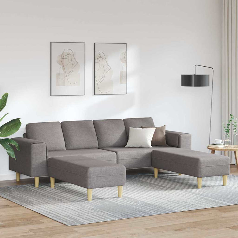 Kanapé Szett 3 pcs Tópszínű szövet