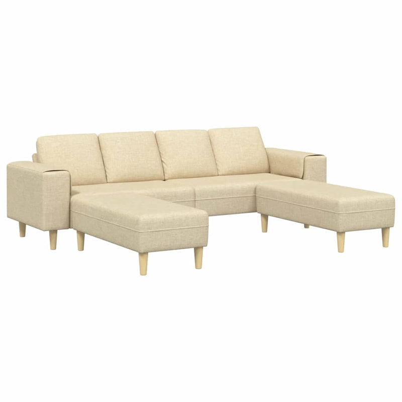 Kanapé Szett 3 pcs Krém szövet